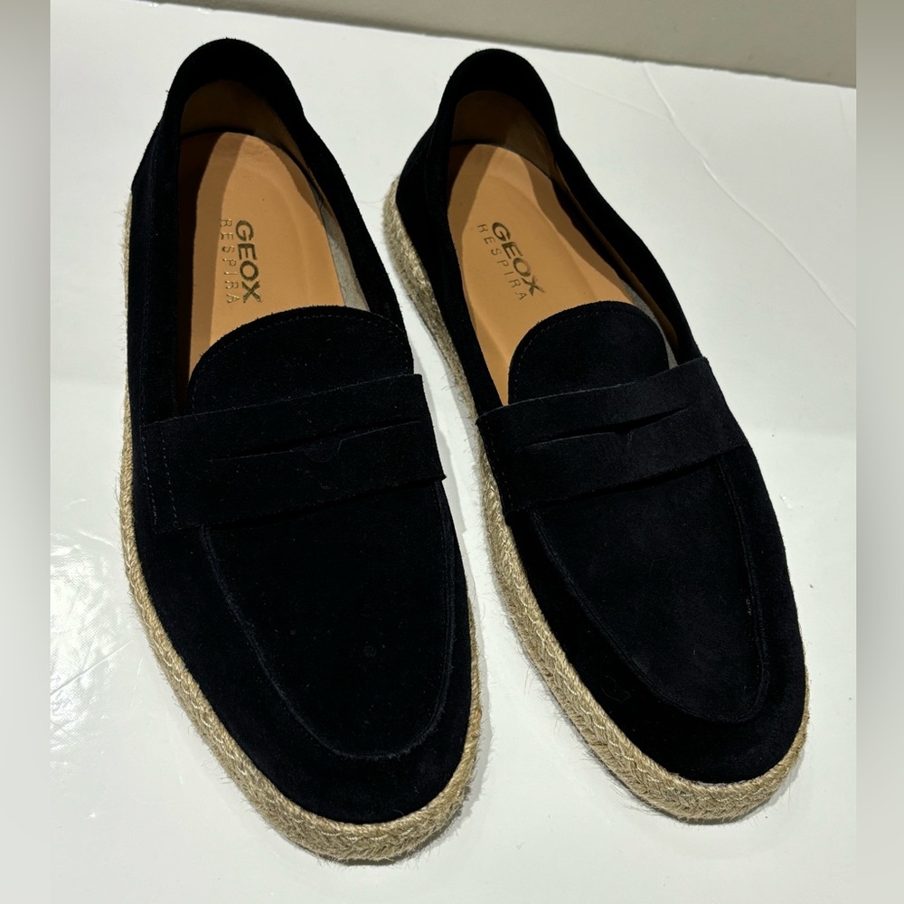 Geox Men's  Navy  Suede Loafers